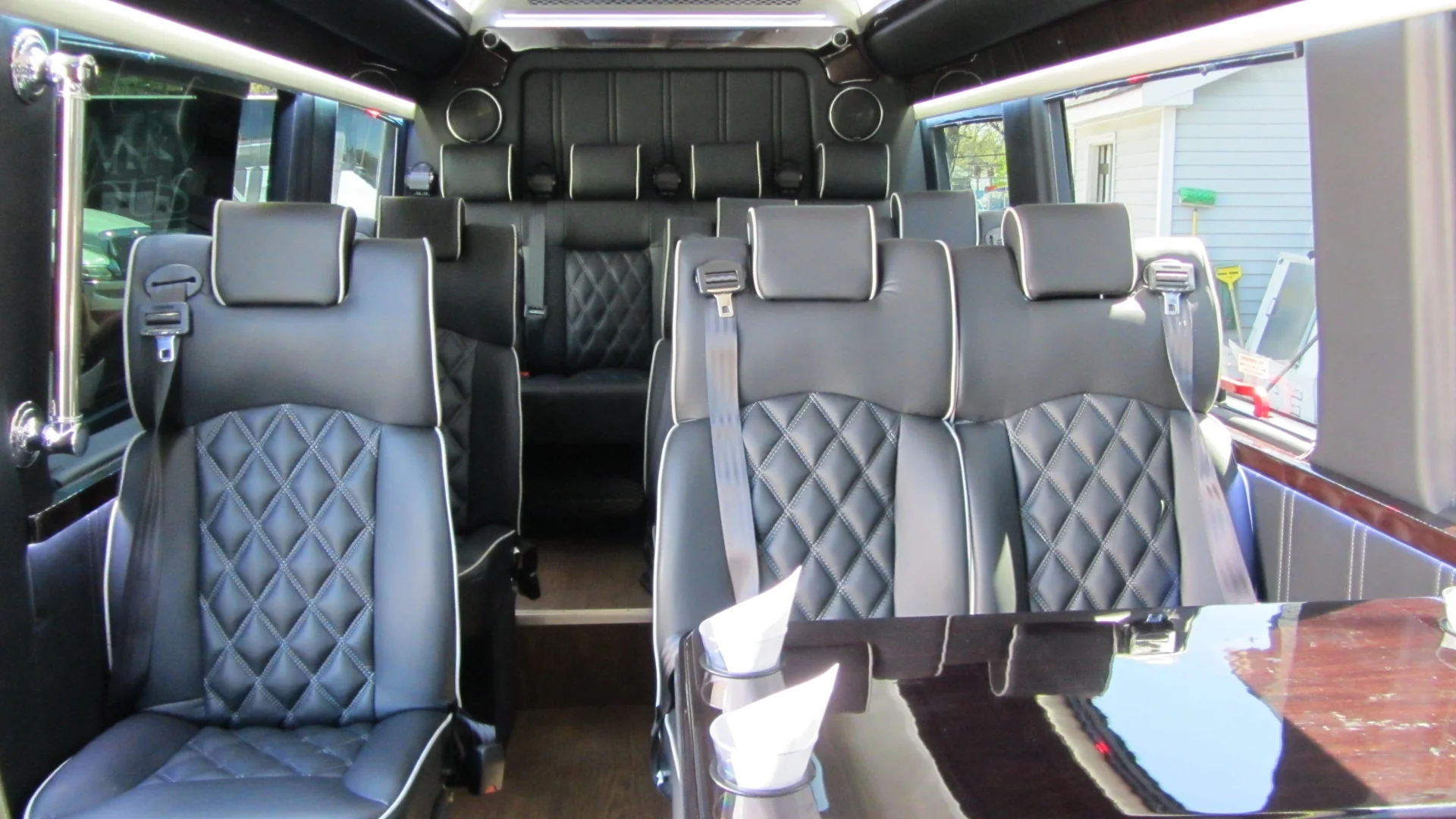 Mercedes corporate van executive conference seating interior