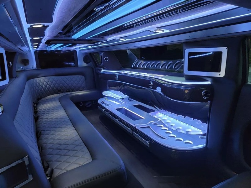 Lincoln MKT stretch limousine interior view 3