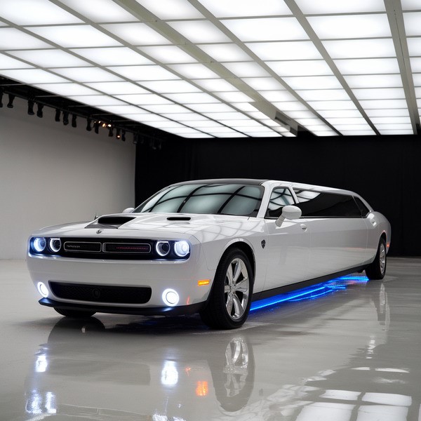 White luxury limousine for Miami airport transfers