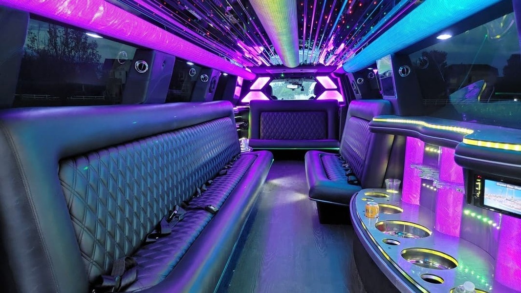 Lincoln MKT stretch limousine interior view 2